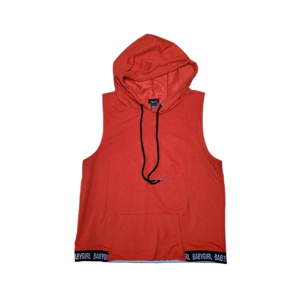 Rue21 Girls Sleeveless Red Hoodie Top Sz L - Picture 5 of 7